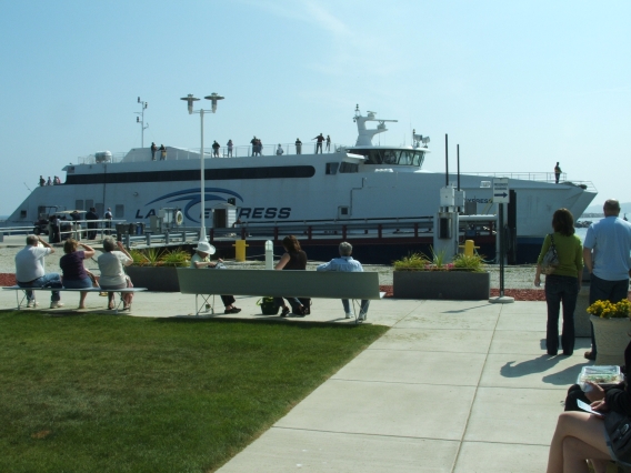 The catamaran ferry that crosses Lake Michigan
