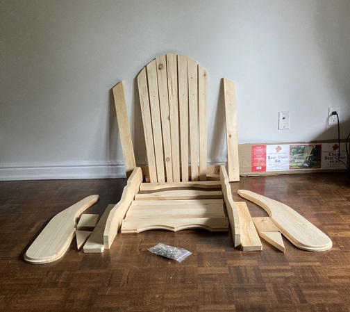 Parts of a Muskoka chair.